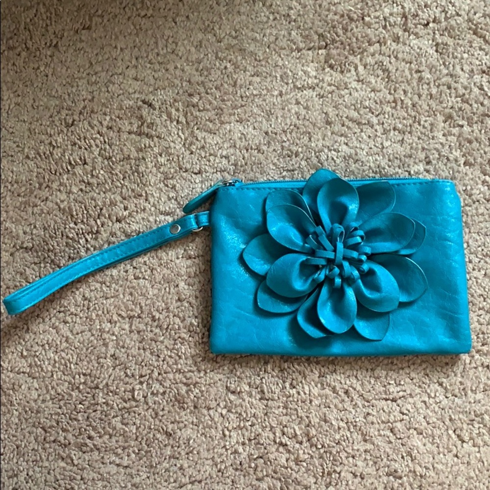 Teal/Blue Wristlet